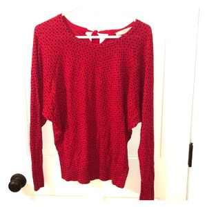 Fun loft tie in back sweater